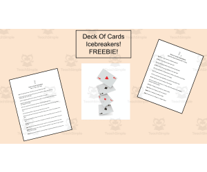 Deck of Cards Icebreakers!