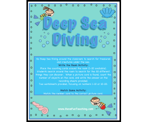 Deep Sea Diving Numbers Recognition Activity