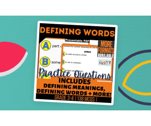 Defining Words Practice - Vocabulary Grade 3-4 (Presentable PDF)