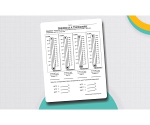 Degrees on a Thermometer Worksheet