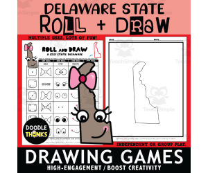 Delaware Roll and Draw Interactive Dice Game | Creative State Activity