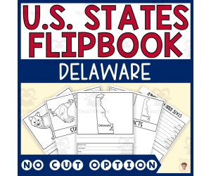 Delaware State Flipbook (Capital, Bird, Flower, Flag, Animal)