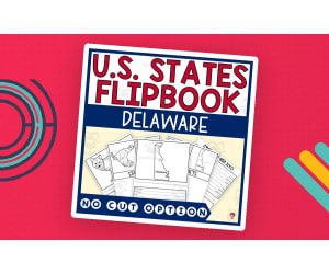 Delaware State Flipbook (Capital, Bird, Flower, Flag, Animal)