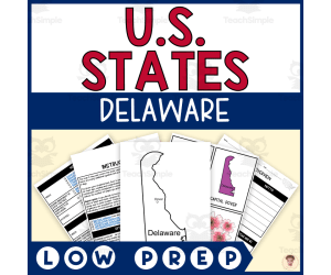 Delaware State Unit Study (Capital, Bird, Flower, Flag, Animal)