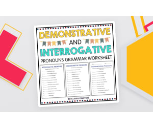 Demonstrative and Interrogative Pronouns Grammar Worksheet for Grade 4