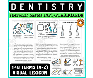 Dentist Tools Health Terms Info Flashcards Text Catalog