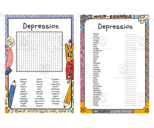 Depression word search & scramble