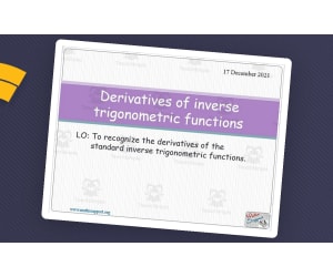Derivatives of Inverse Trig Functions – PowerPoint