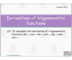 Derivative trigonometric functions