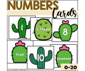 Desert Number Cards
