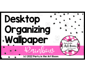 Desktop Organizing Wallpaper - Rainbow Theme