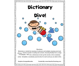 Dictionary Dive Activity