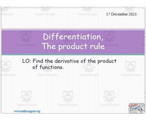 Differentiation: The product rule