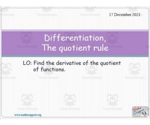Differentiation: The quotient rule