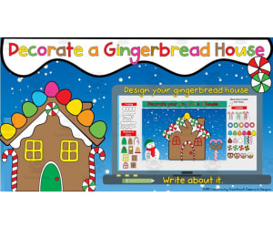 Digital Art & Creative Writing Activity: Build a Gingerbread House