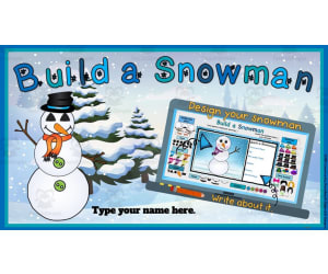 Digital Art & Creative Writing Activity: Build a Snowman