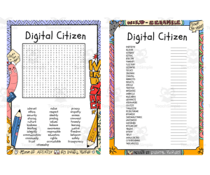Digital Citizen word search & scramble