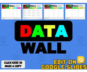 Digital Data Wall (Editable in Google Slides)