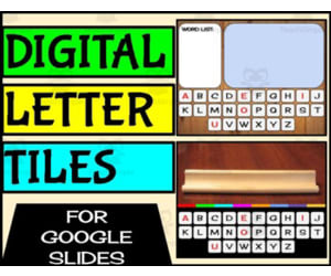 Digital Letter Tiles For Google Slides | Kindergarten Distance Learning