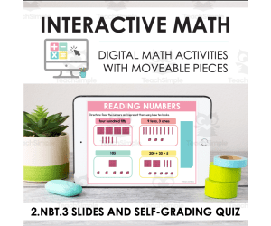 Digital Math for 2.NBT.3 - Understanding Place Value (Slides + Self-Grading Quiz)