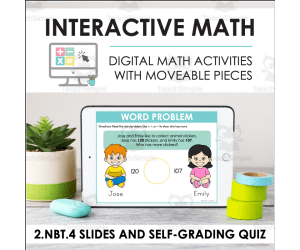 Digital Math for 2.NBT.4 - Understanding Place Value (Slides + Self-Grading Quiz)