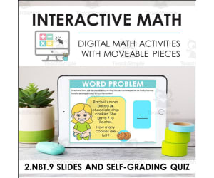 Digital Math for 2.NBT.9 - Using Place Value to Add and Subtract (Slides + Self-Grading Quiz)