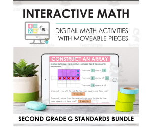 Digital Math for 2nd Grade Geometry Standards - (BUNDLE of Slides + Self-Grading Quiz)