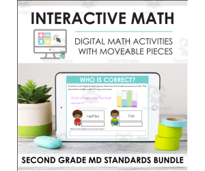 Digital Math for 2nd Grade Measurement and Data Standards - (BUNDLE of Slides + Self-Grading Quiz)