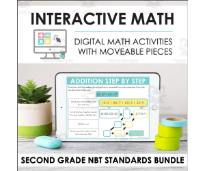 Digital Math for 2nd Grade NBT Standards - (BUNDLE of Slides + Self-Grading Quiz)