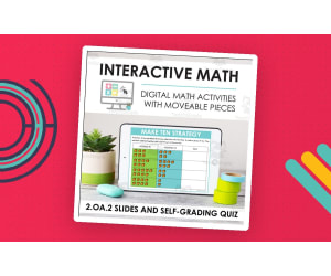 Digital Math for 2.OA.2 - Addition and Subtraction Within 20 (Slides + Self-Grading Quiz)