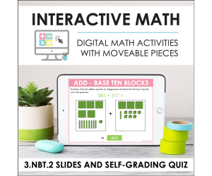 Digital Math for 3.NBT.2 - Addition and Subtraction (Slides + Self-Grading Quiz)