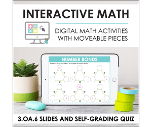 Digital Math for 3.OA.6 - Unknown Factors Divison (Slides + Self-Grading Quiz)