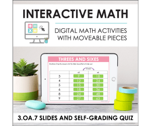 Digital Math for 3.OA.7 - Division + Mult. Fluency (Slides + Self-Grading Quiz)