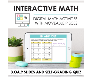 Digital Math for 3.OA.9 - Number Patterns (Slides + Self-Grading Quiz)
