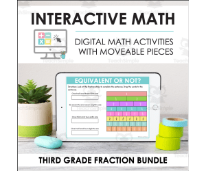 Digital Math for 3rd Grade NF Standards - (BUNDLE of Slides + Self-Grading Quiz)