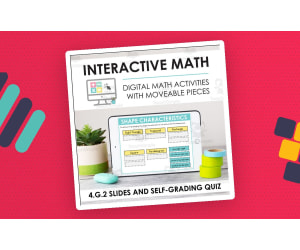 Digital Math for 4.G.2 - Draw Lines and Angles & Classify Shapes (Slides + Self-Grading Quiz)