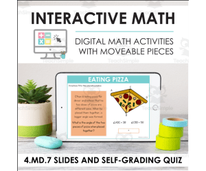 Digital Math for 4.MD.7 - Understand and Measure Angles (Slides + Self-Grading Quiz)