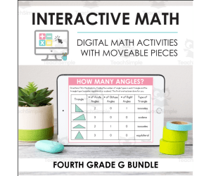 Digital Math for 4th Grade Geometry Standards - (BUNDLE of Slides + Self-Grading Quiz)