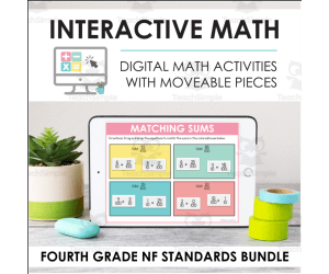 Digital Math for 4th Grade NF Standards - (BUNDLE of Slides + Self-Grading Quiz)