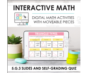 Digital Math for 5.G.3 - Classifying 2D Figures (Slides + Self-Grading Quiz)