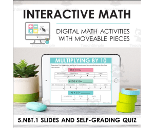 Digital Math for 5.NBT.1 - Understand the Place Value System (Slides + Self-Grading Quiz)