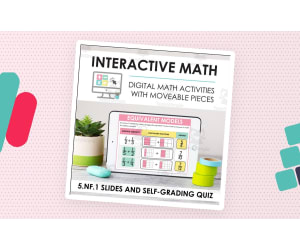 Digital Math for 5.NF.1 - Add and Subtract Fractions (Slides + Self-Grading Quiz)
