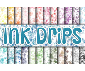 Digital Paper: Alcohol Ink Drips