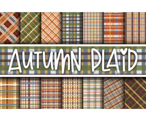 Digital Paper: Autumn Plaid