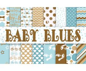 Digital Paper: Baby Boy Colors