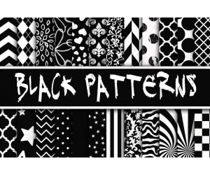 Digital Paper: Black Designs