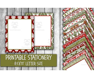 Digital Paper: Christmas Damask