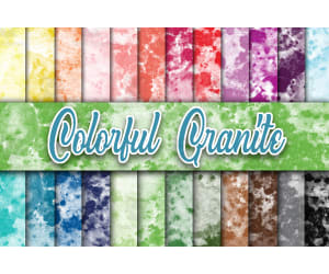 Digital Paper: Colorful Granite Textures