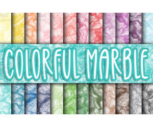 Digital Paper: Colorful Marble