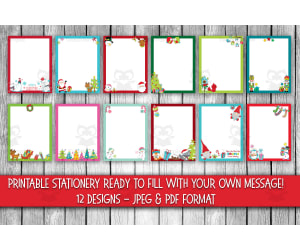 Digital Paper: Cute Christmas Letter Size